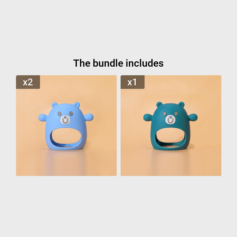 TYRY.HU Soft Silicone Bear Mitten – Teether for Youngsters (6M+)