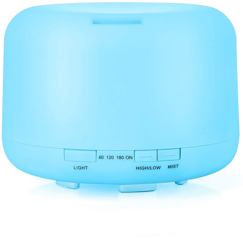 Color Changing Essential Oil Aromatherapy Diffuser with Remote | 500ml Ultrasonic 5-in-1 Device