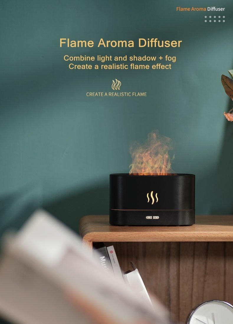 Ultrasonic USB Fire Essential Oil Aroma Diffuser