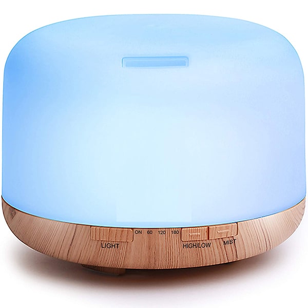 Color Changing Essential Oil Aromatherapy Diffuser with Remote | 500ml Ultrasonic 5-in-1 Device